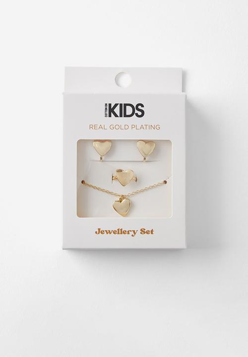 Cotton On - Kids jewellery gift set - gold/heart