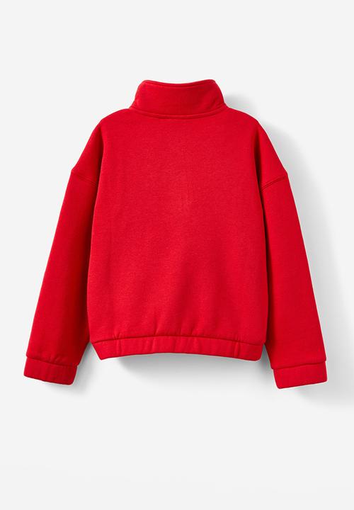 Cotton On - Naomi half zip pullover - varsity red/les alpes
