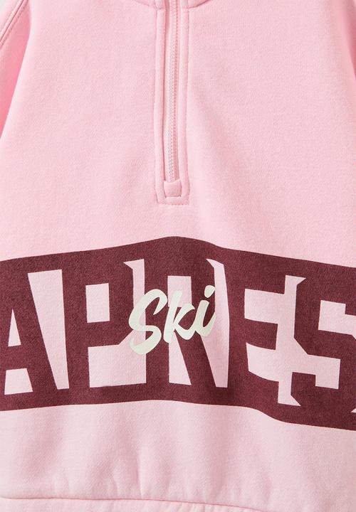 Cotton On - Naomi half zip pullover - blush pink/apres ski