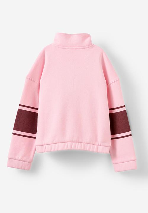 Cotton On - Naomi half zip pullover - blush pink/apres ski