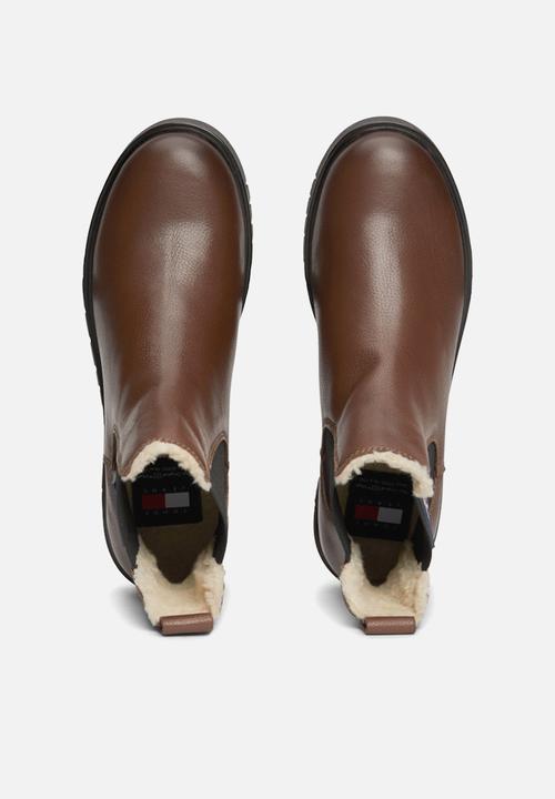 Tommy Hilfiger - Chelsea leather boot - carob chocolate