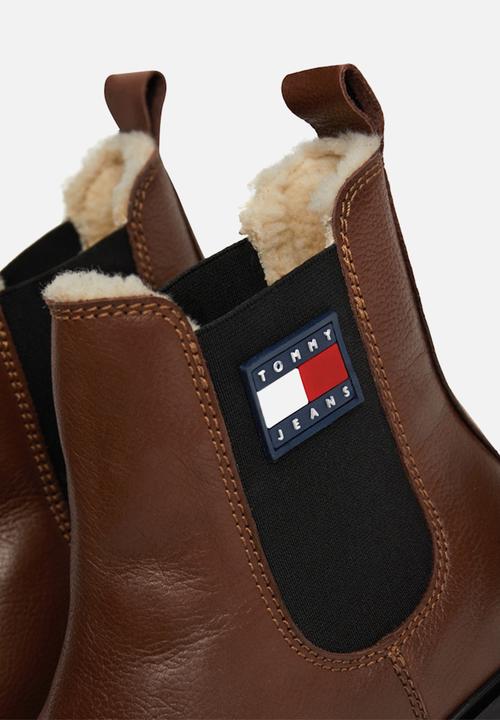 Tommy Hilfiger - Chelsea leather boot - carob chocolate