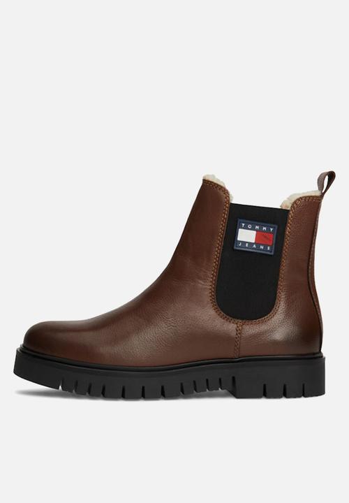 Tommy Hilfiger - Chelsea leather boot - carob chocolate