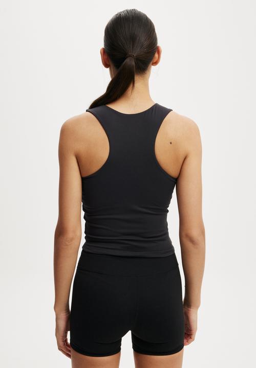 Cotton On - Ultra Soft Racer Tank Top - Black