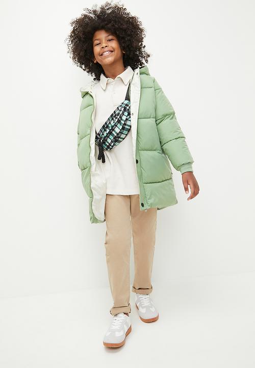 Pop Candy - Midi puffer jacket - green
