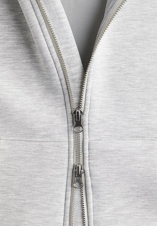 H&M - Scuba zip-through hoodie - light grey marl 