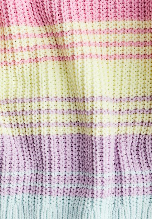 H&M - Knitted chenille jumper - pink striped