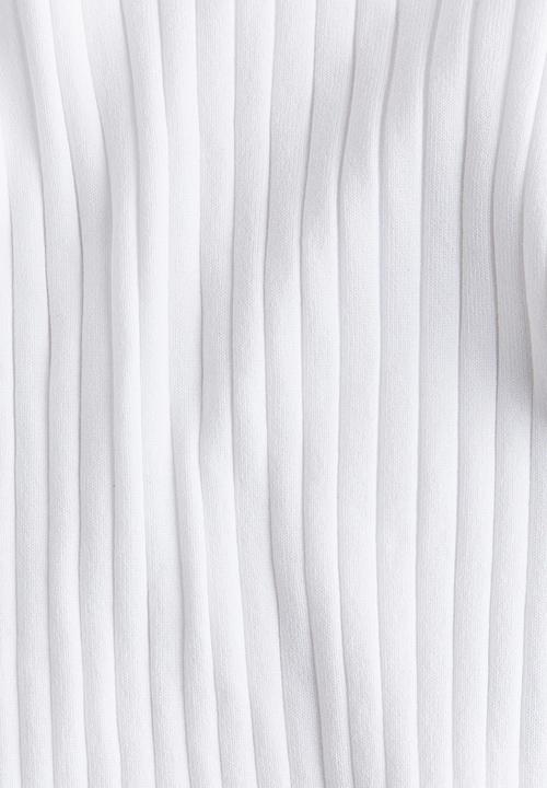 H&M - Rib-knit top - white