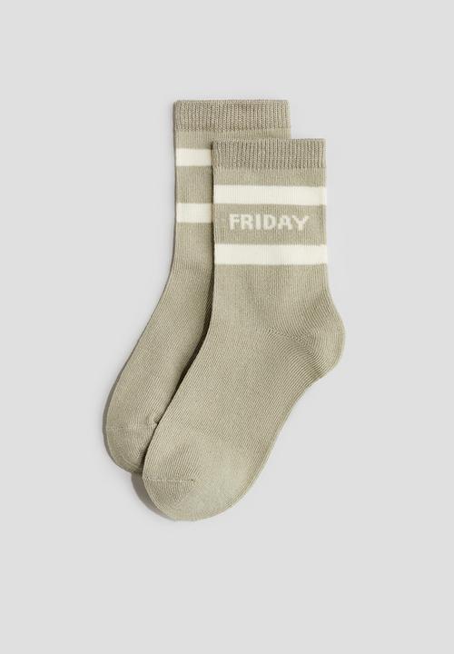 H&M - 7-pack socks -  light khaki green/weekdays