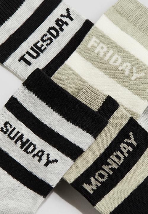H&M - 7-pack socks -  light khaki green/weekdays
