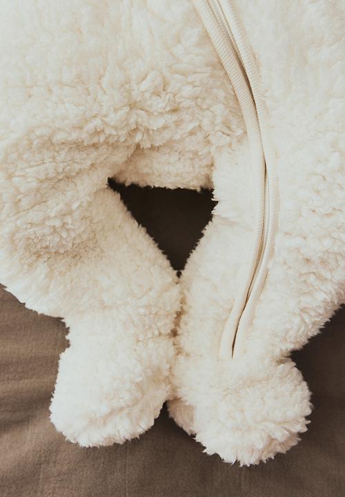 H&M - Pile pram suit with ears - white