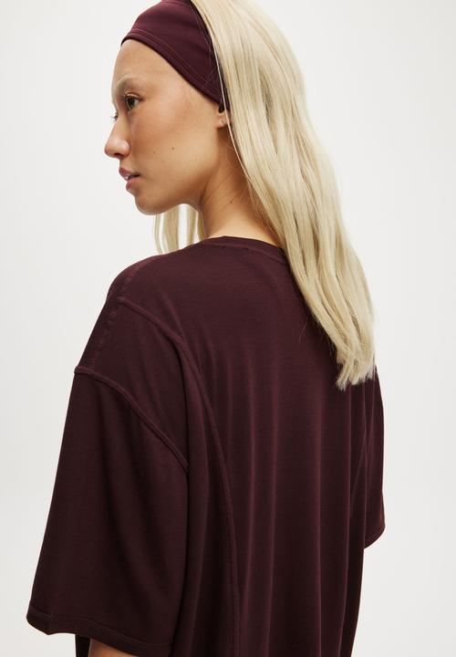 Cotton On - Active Lightweight T-shirt - Dark Oak