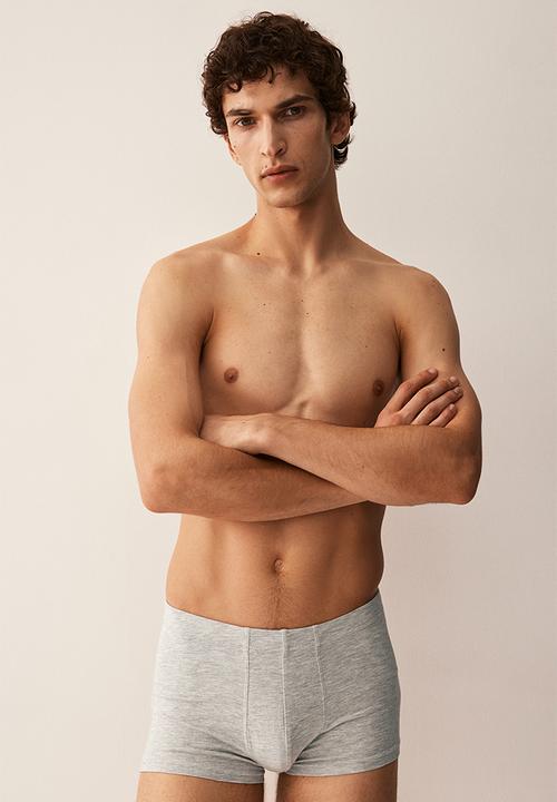 H&M - 3-Pack short cotton trunks - grey marl 