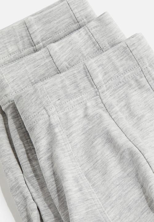 H&M - 3-Pack short cotton trunks - grey marl 
