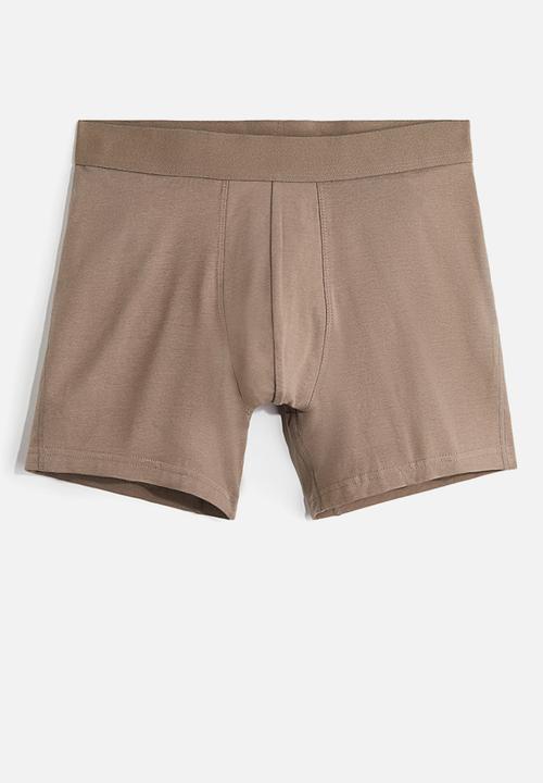 H&M - 3-Pack mid trunks lycra® xtra life™ - brown & dark beige