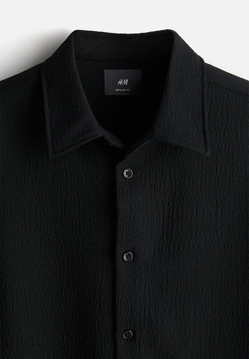 H&M - Regular fit crêpe shirt - black