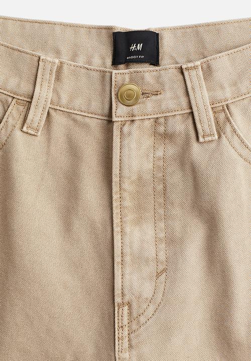 H&M - Baggy canvas trousers - beige