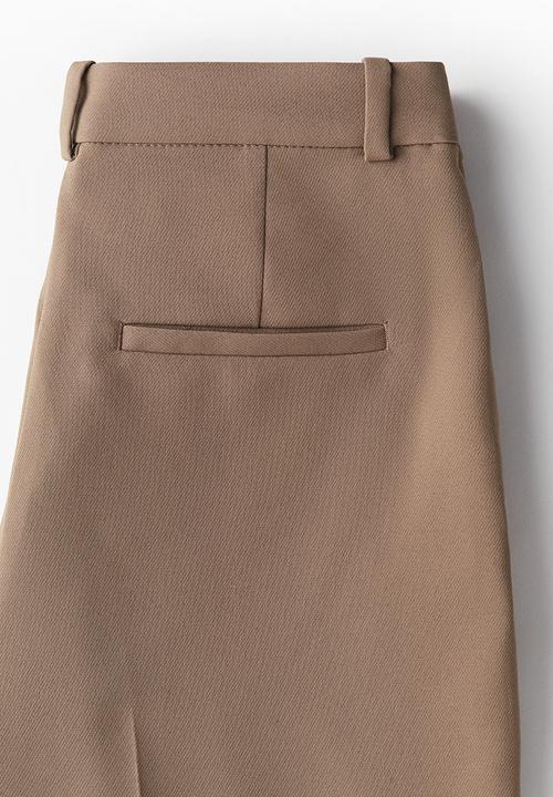 H&M - Tapered tailored trousers - dark beige