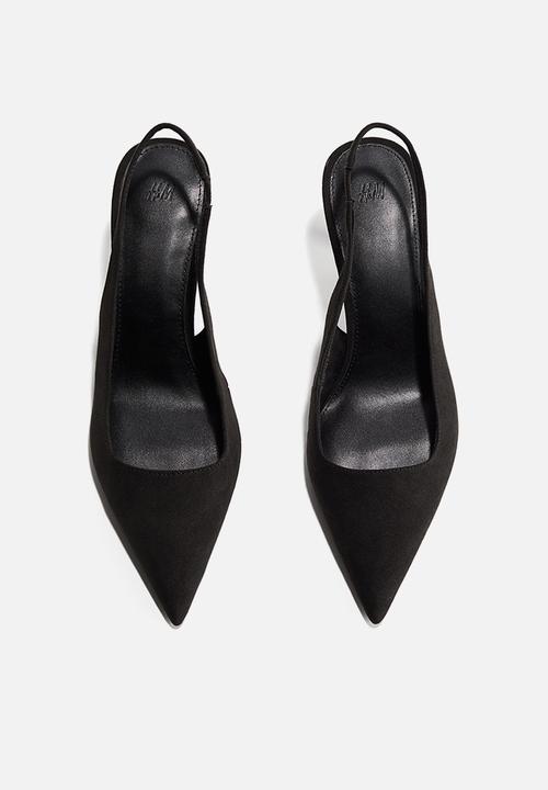 H&M - Pointed slingback court shoes - black