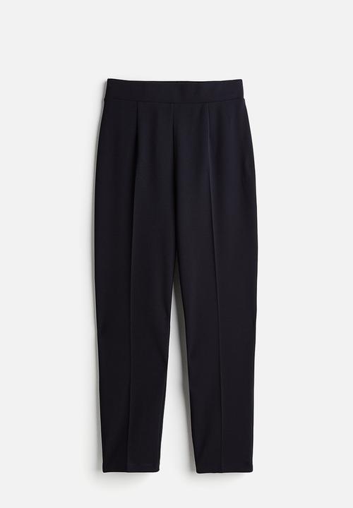 H&M - Tapered jersey trousers - navy blue