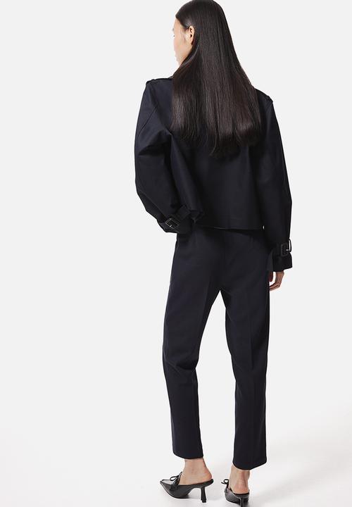 H&M - Tapered jersey trousers - navy blue