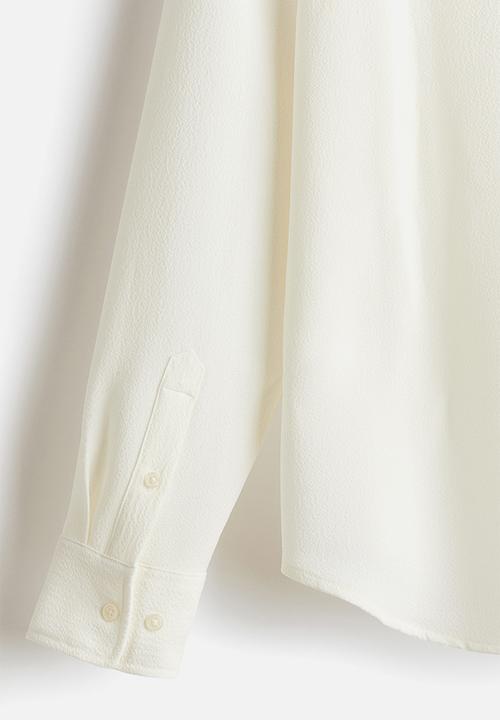 H&M - Regular fit crêpe shirt - white