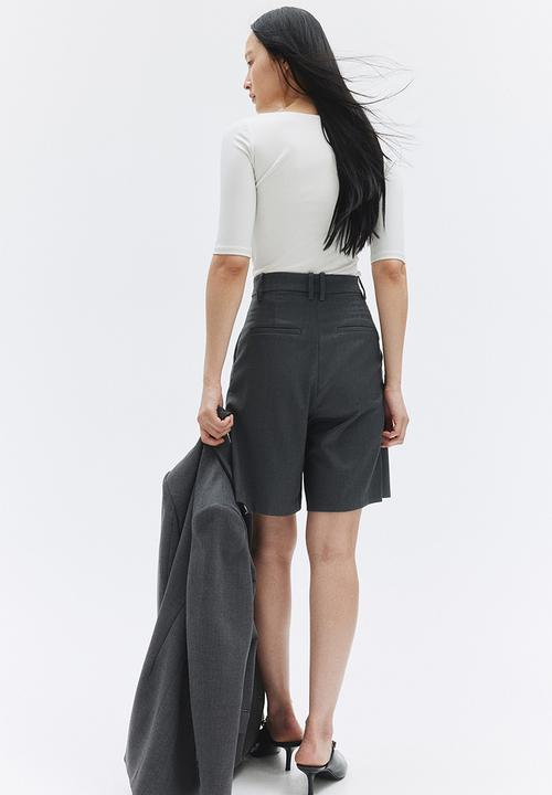 H&M - Boat-neck jersey top - white