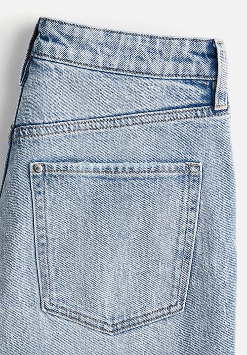 H&M - Slim straight high ankle jeans - pale denim blue 