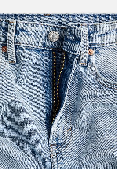 H&M - Slim straight high ankle jeans - pale denim blue 