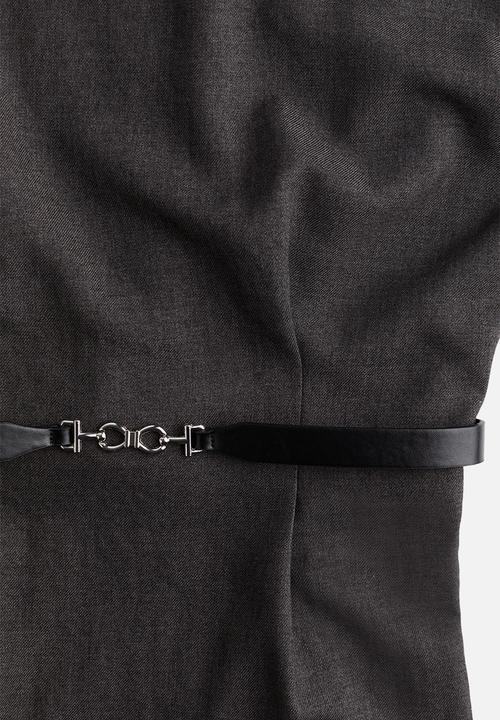 H&M - Belted dress - dark grey