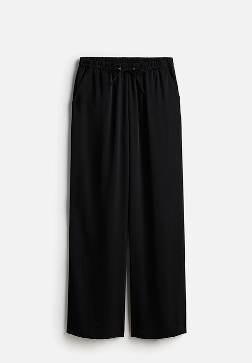 H&M - Wide pull-on trousers - black