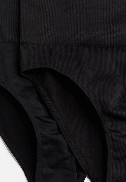 H&M - 2-pack seamless briefs - black