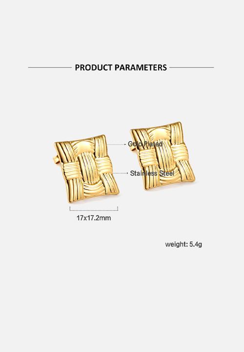 Zoe on Trend - Design wave stud earring - gold