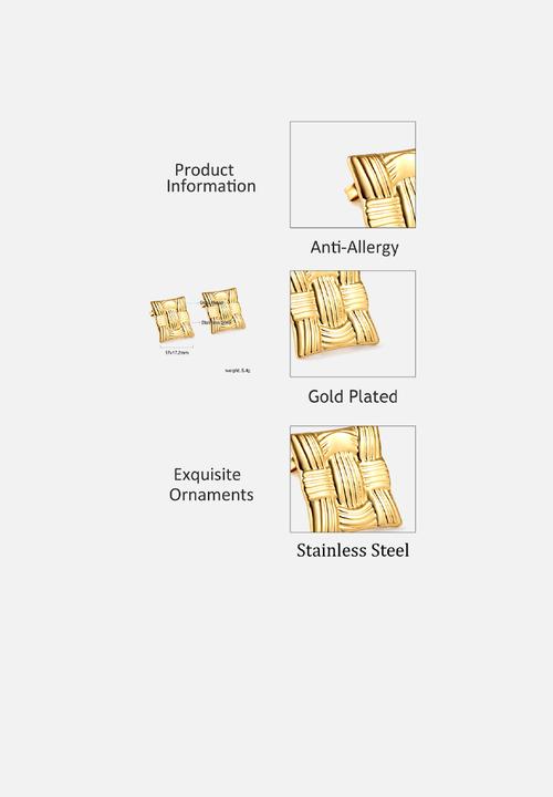 Zoe on Trend - Design wave stud earring - gold