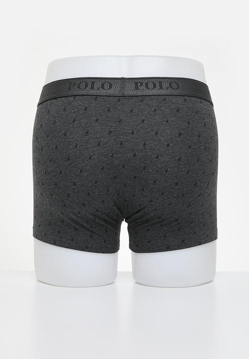 POLO - Men aop pony knit boxer - charcoal