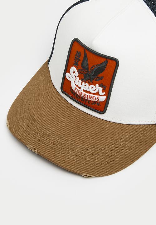 Superdry. - Mesh Trucker Cap - Denim Co Tobacco Brown
