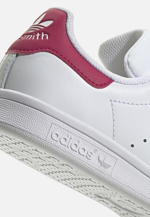 adidas Originals - Stan Smith J - Cloud White/Cloud White/Bold Pink