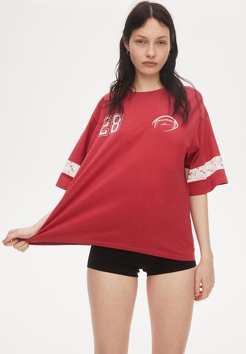 H&M - Oversized T-shirt - red