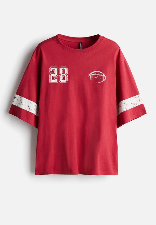 H&M - Oversized T-shirt - red