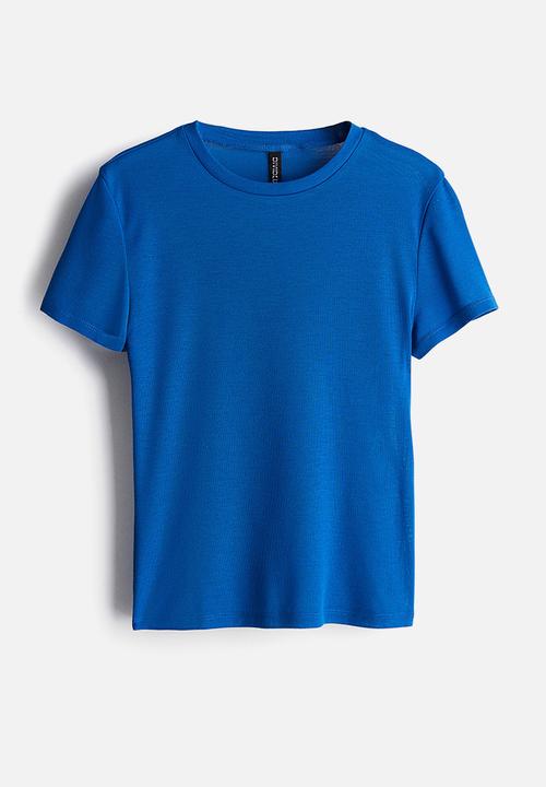 H&M - Fitted T-shirt -  bright blue