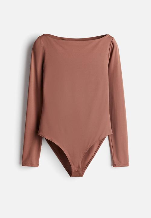 H&M - Boat-neck body - terracotta