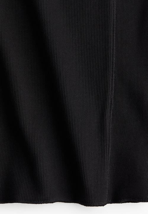 H&M - Ribbed turtleneck top - black