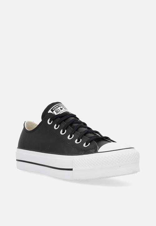 Converse - Chuck Taylor All Star Lift Platform Leather - Black/Black/White