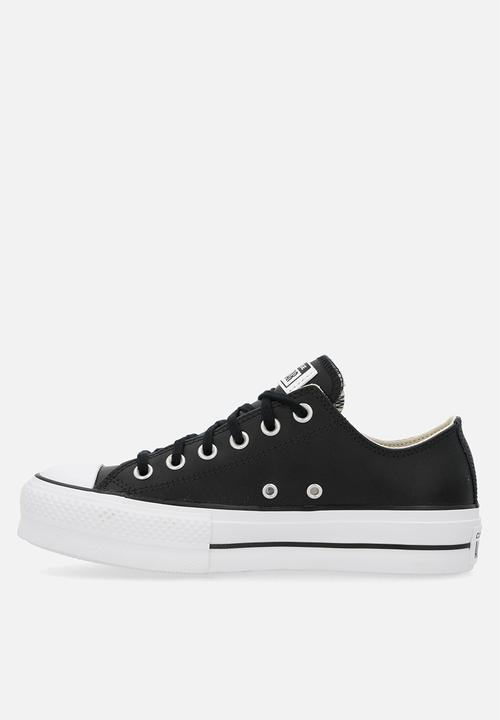 Converse - Chuck Taylor All Star Lift Platform Leather - Black/Black/White
