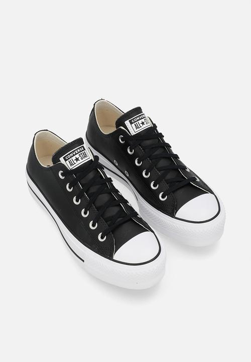 Converse - Chuck Taylor All Star Lift Platform Leather - Black/Black/White
