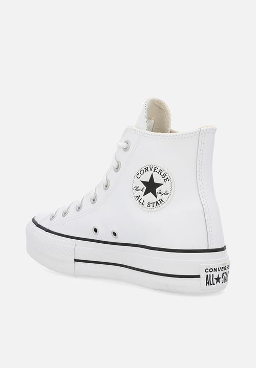Converse - Hi Chuck Taylor All Star Leather Platform - White/Black/White