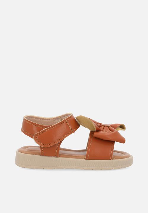 Pop Candy - Bow décor sandals - brown