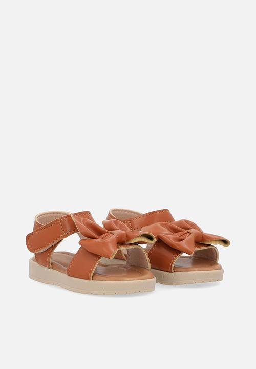 Pop Candy - Bow décor sandals - brown