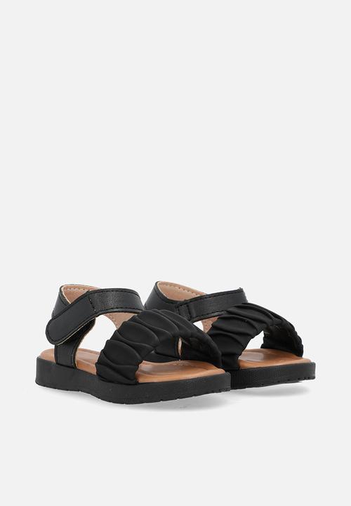 Pop Candy - Ruched sandals - black