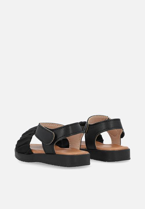 Pop Candy - Ruched sandals - black